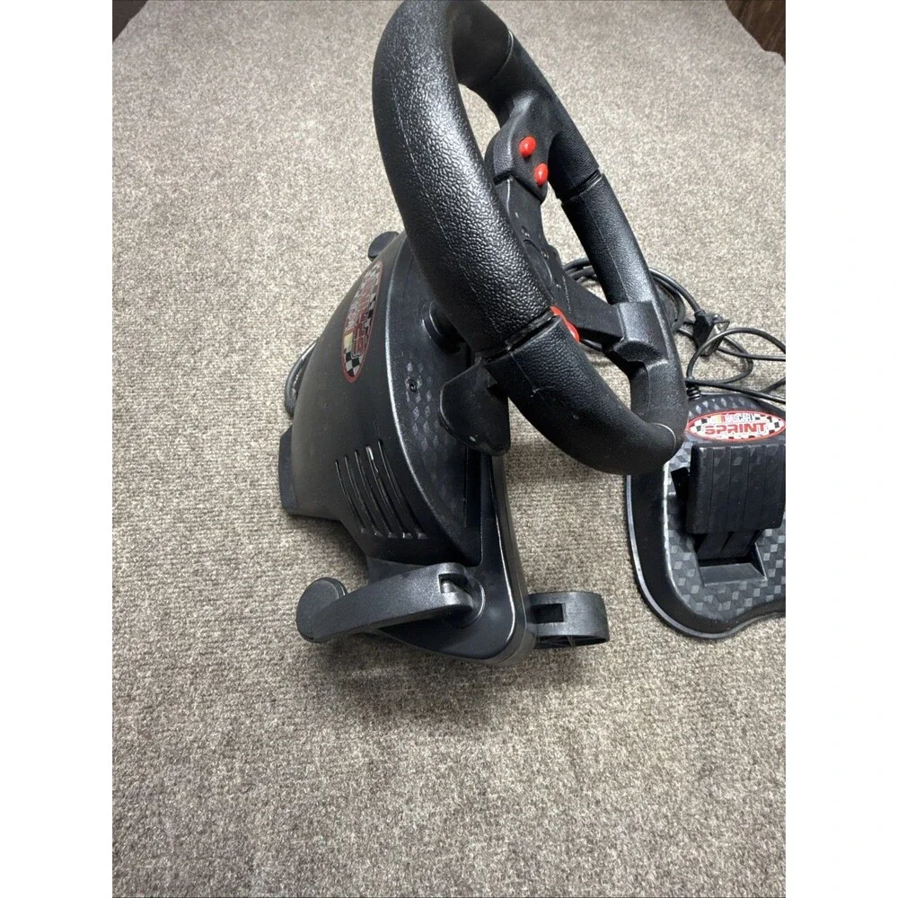 Thrustmaster Nascar Sprint Racing Steering Wheel & Pedals PC Computer 15-pin